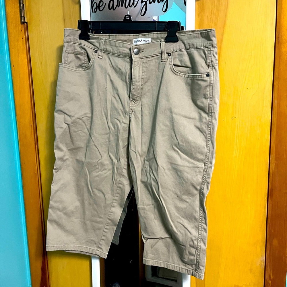 Size 14 purple and more khaki capris